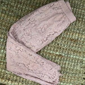 JCREW lace pants in floral lace